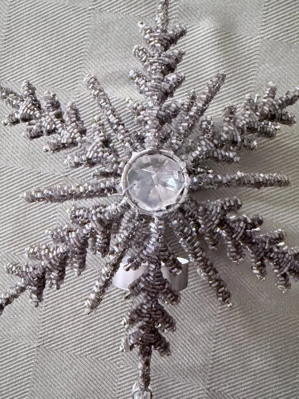Handcrafted Hanging Beaded Star Tealight Holder